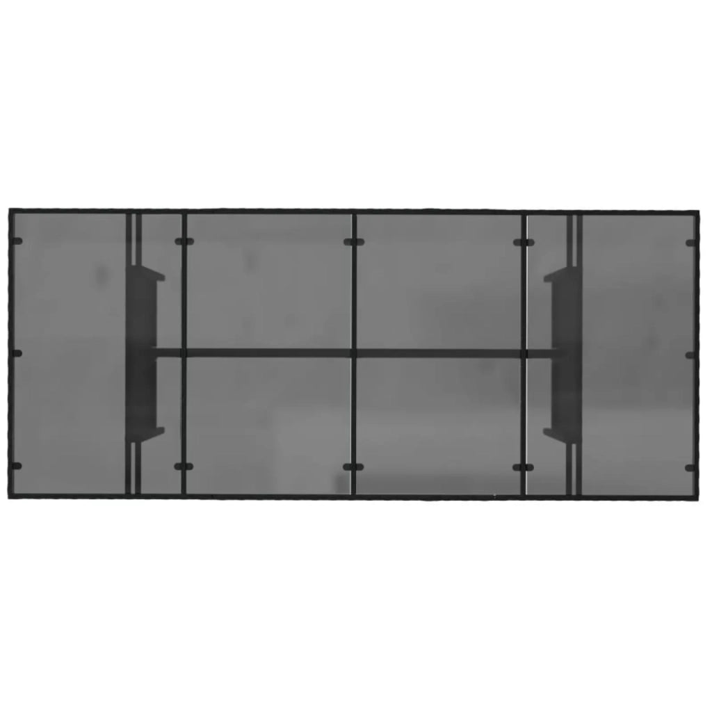 Set da pranzo per esterni 9 pz Nero polyrattan 3448949