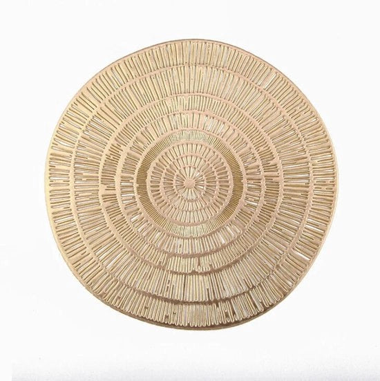 4 placemats in PVC rotondi dorati