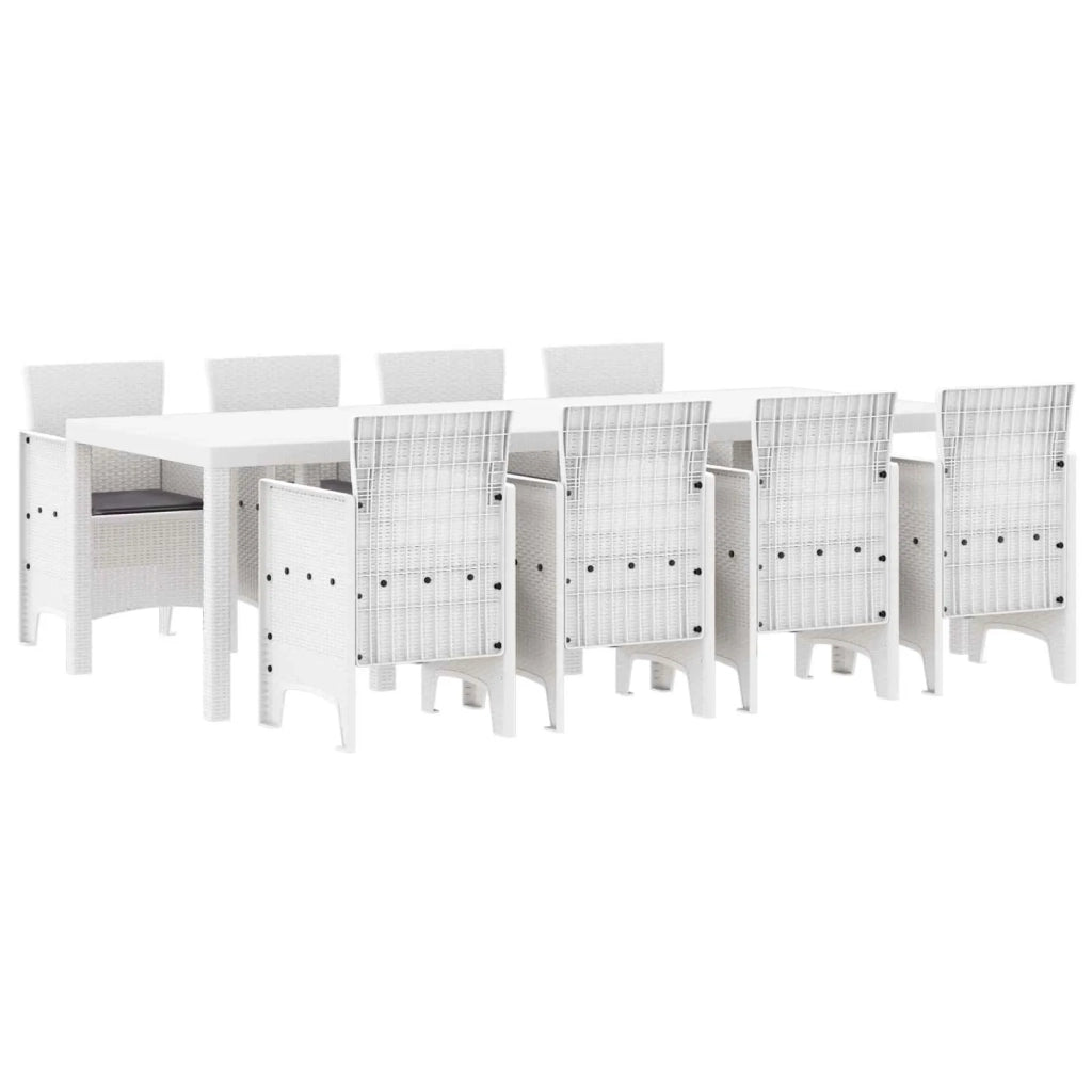Set da Pranzo per Giardino 9 pcs Grigio chiaro Polipropilene 3378750