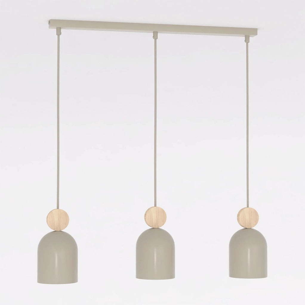 Lampada sospesa MESI japandi beige 3xGU10 Emibig