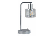 Lampada da tavolo glamour cromata Elmo Reality E14 40W