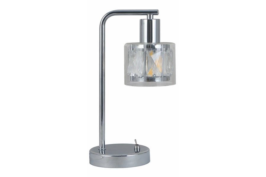 Lampada da tavolo glamour cromata Elmo Reality E14 40W