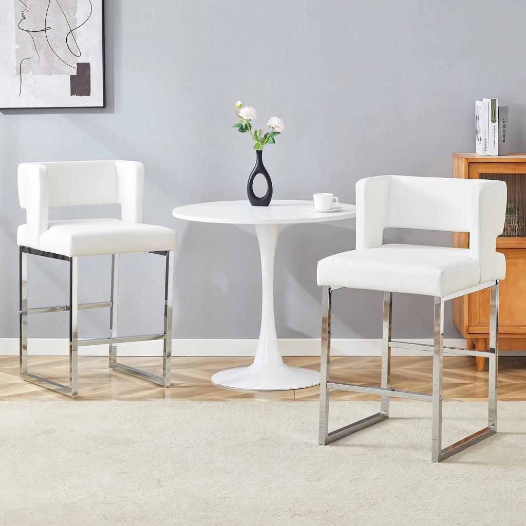 Sedie da Bar Set 2 Pezzi ¨C Xylo ¨C Gambe in Metallo, Design Moderno, Stile Nordico