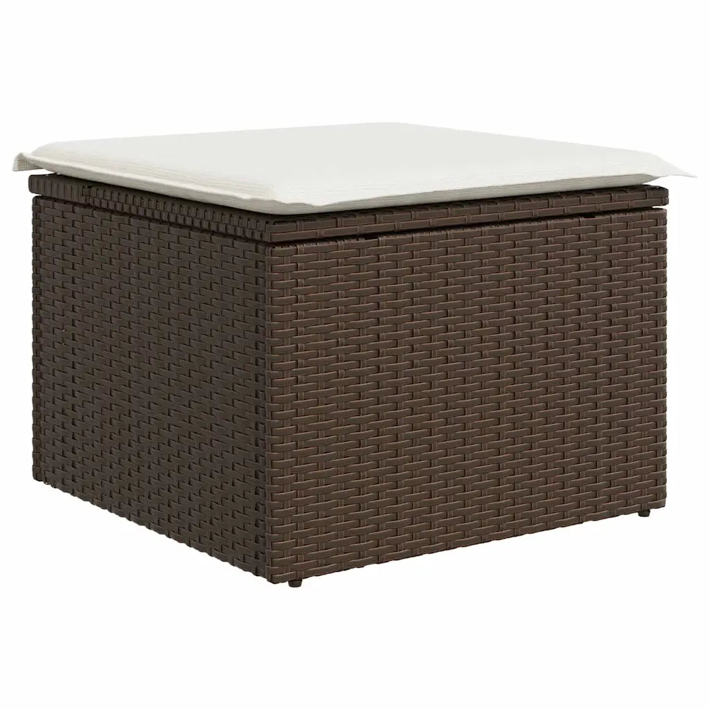 Set di divani 8 pcs Marrone polyrattan