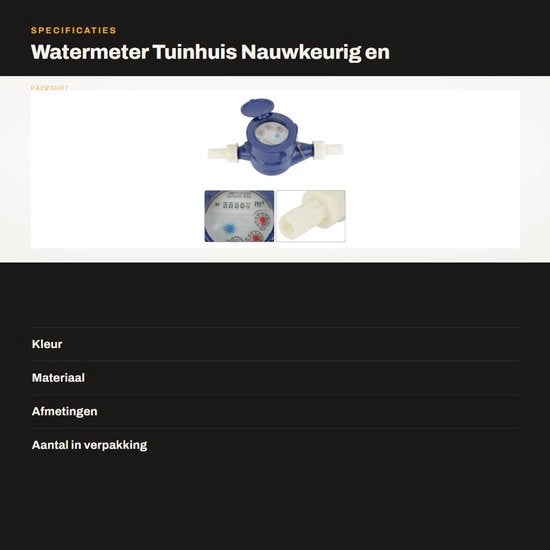 Contatore Acqua Rotante DN15 - Contatore Acqua Freddo - Classe di Precisione B - Regolabile per 360 Gradi - Materiale Nylon