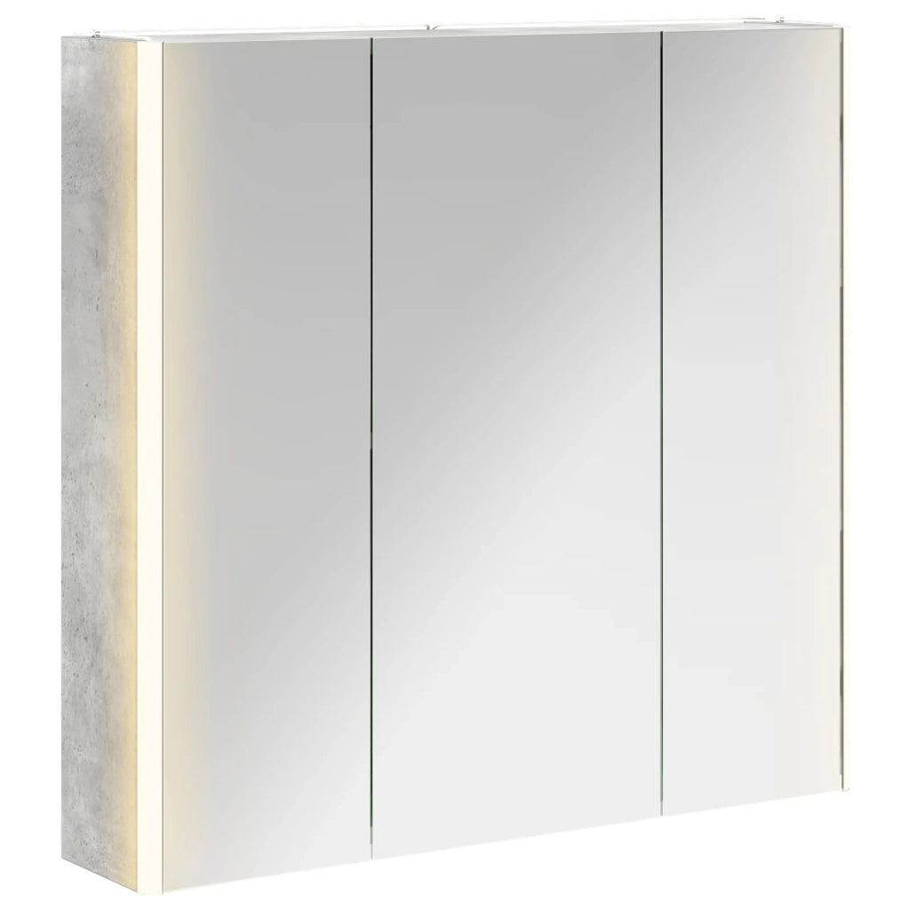 Mobiletto per specchio da bagno con lo scaffale Grigio cemento 889258