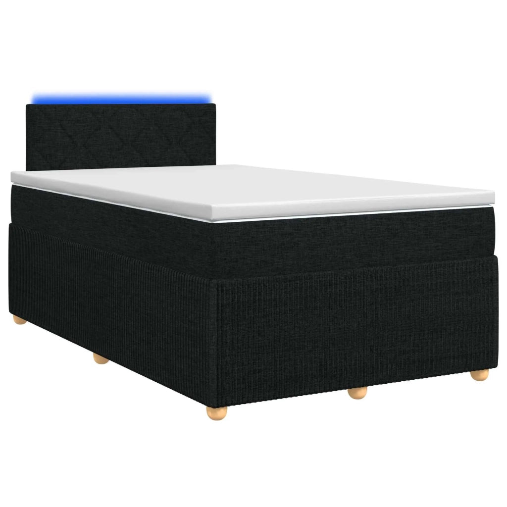 Letto box spring con materasso Nero 120 x 190 cm Tessuto 3452892