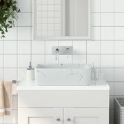 Lavabo da Appoggio-Lavandino-Lavello Bianco Rettangolare 46x35,5x13 cm Ceramica