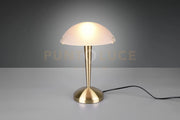 PILZ II LAMPADA COLORE OTTONE SATINATO VETRO COPPA BIANCO H.33CM 1 LUCE ATTACCO E14