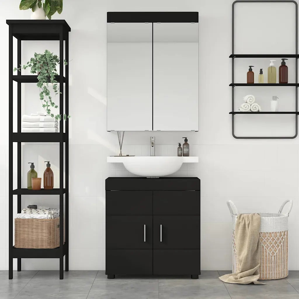 Set di mobili per il bagno TULUM Nero Legno multistrato