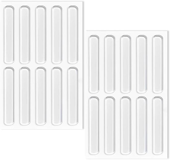 Bumpers per mobili 20 pezzi - Silicone - Autoadesivi - Translucidi - Bumpers per porte armadio - Protezione antisfondamento - 6,3 cm - Pads di ammortizzazione