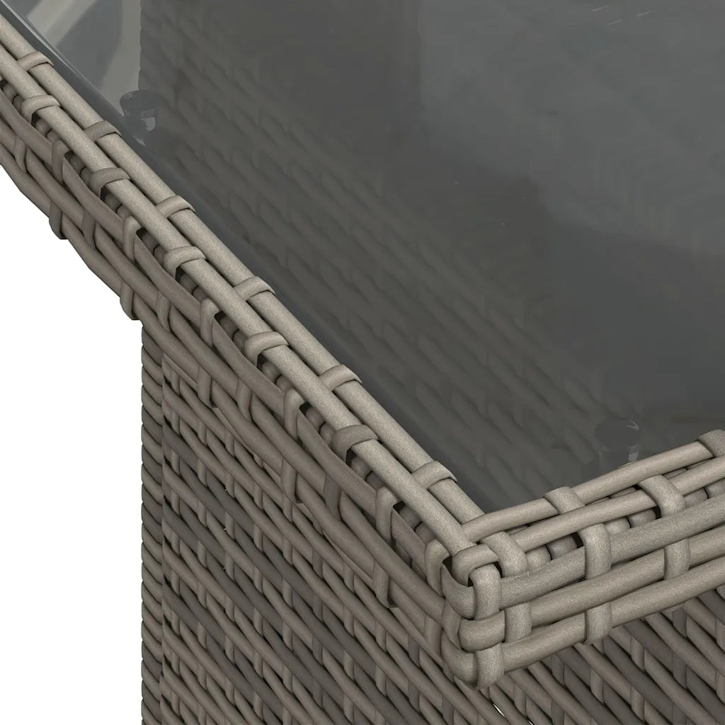 Set Divani da Giardino 9 pz con Cuscini Grigio in Polyrattan 3268671