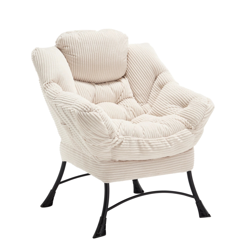 Poltrona Relax con Poggiapiedi e Braccioli ¨C Xylo ¨C Bianco, Imbottita