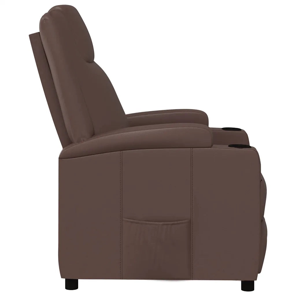 Poltrona Reclinabile Marrone in Similpelle 340961