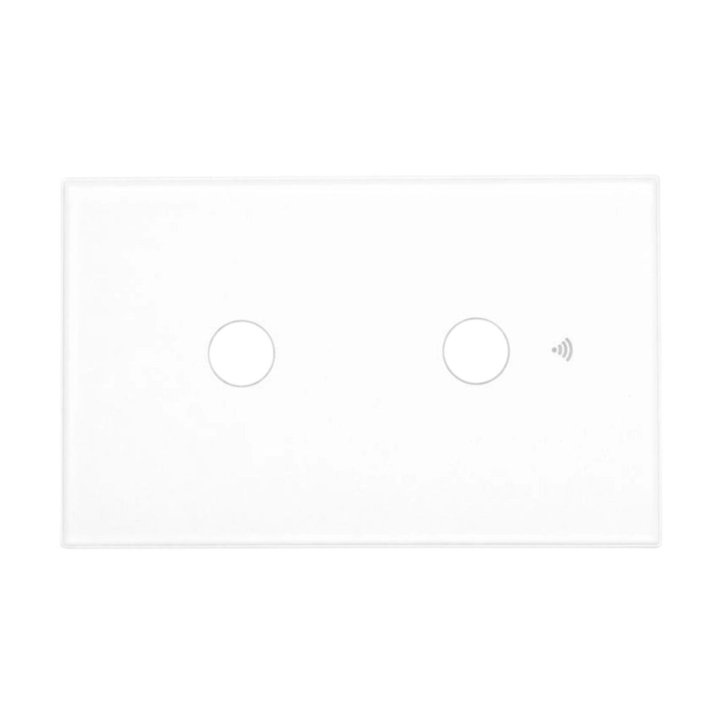 Interruttore Led Dimmer Taglio Di Fase, Pannello Touch 2 Tasti, Colore Bianco, WIFI + Bluetooth, APP TUYA Smart Life, 220V 10A, 120X72X38mm Per Scatola 503, IP20