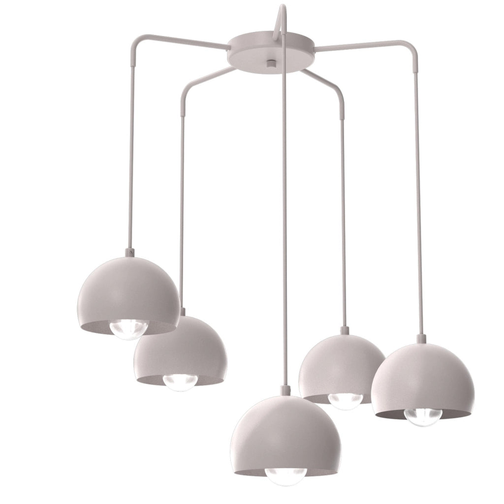 Lampada a sospensione moderna Sool 5xE27 cashmere Luminex