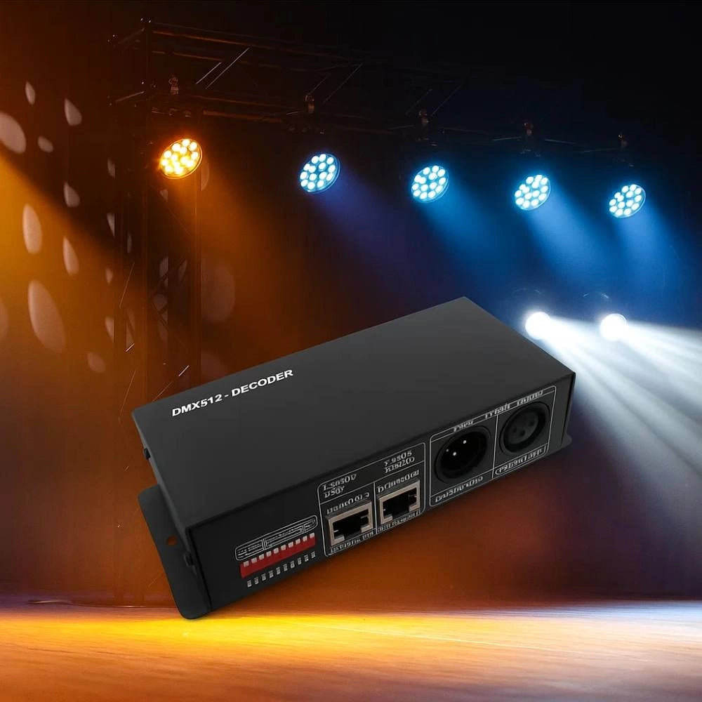 Optonica 6308 decoder dmx512 12a per controllo luci led professionale