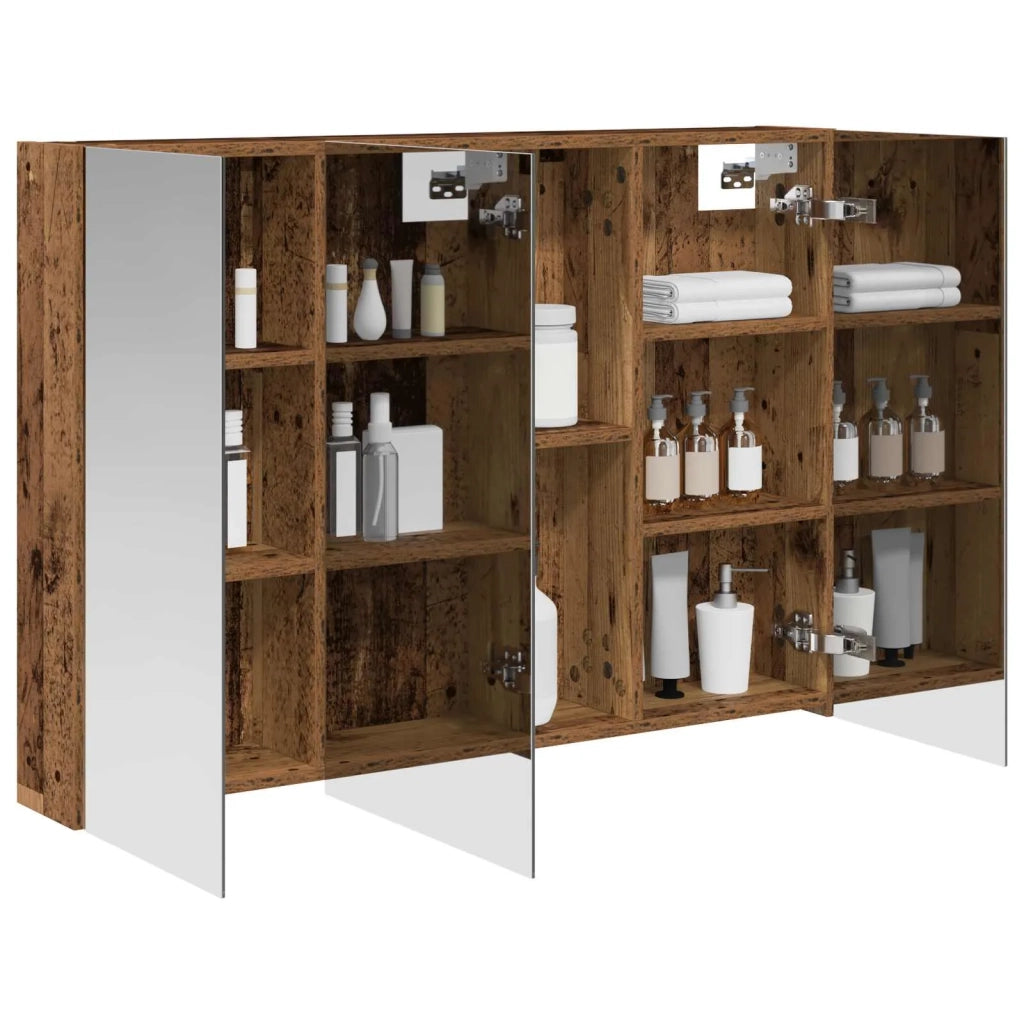 Mobiletto per specchio da bagno con lo scaffale Legno vecchio 889125