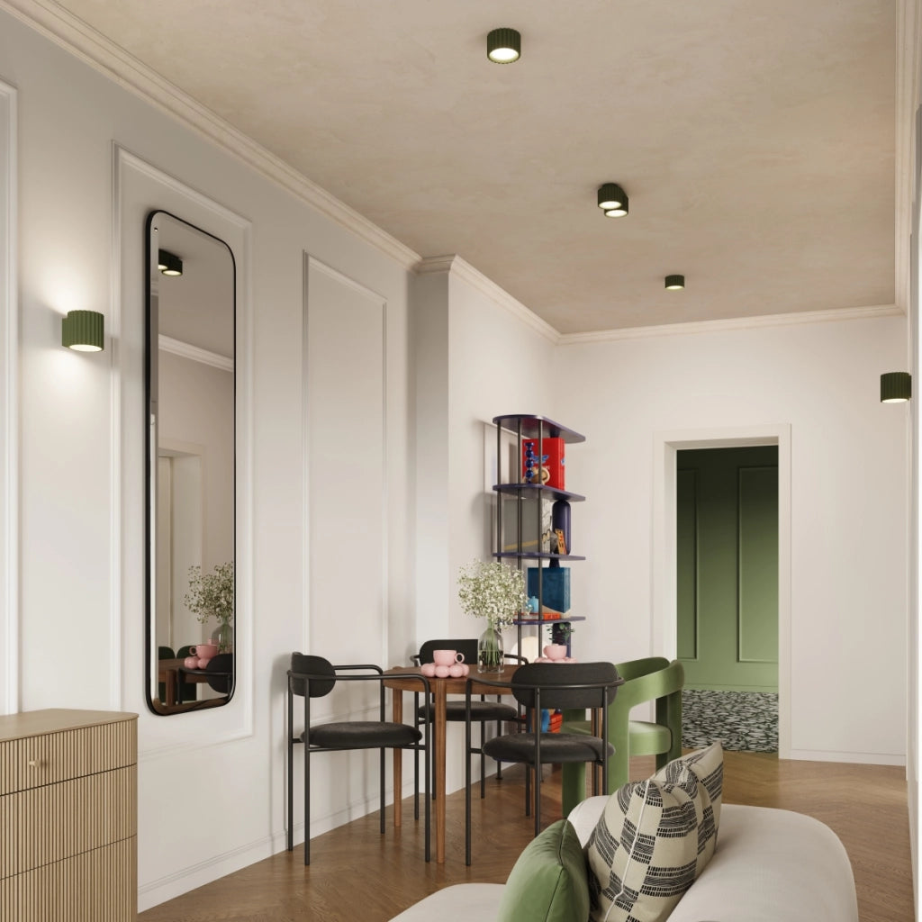 Lampada da soffitto AURA 2 verde oliva Gx53