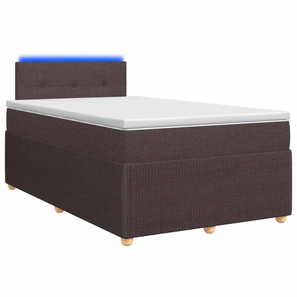Letto box spring con materasso Marrone Scuro 120 x 200 cm 3452907