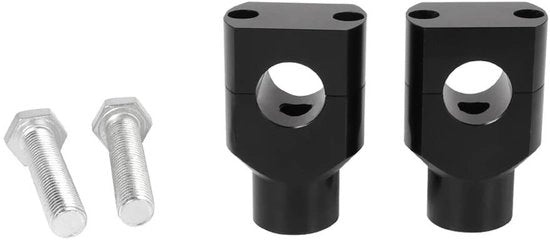 Alzaviti 25mm - 2 Pezzi - Lega di Alluminio - Forma di Passo Universale - Manopola a Viti - Nero/Argento - Manopola a Viti
