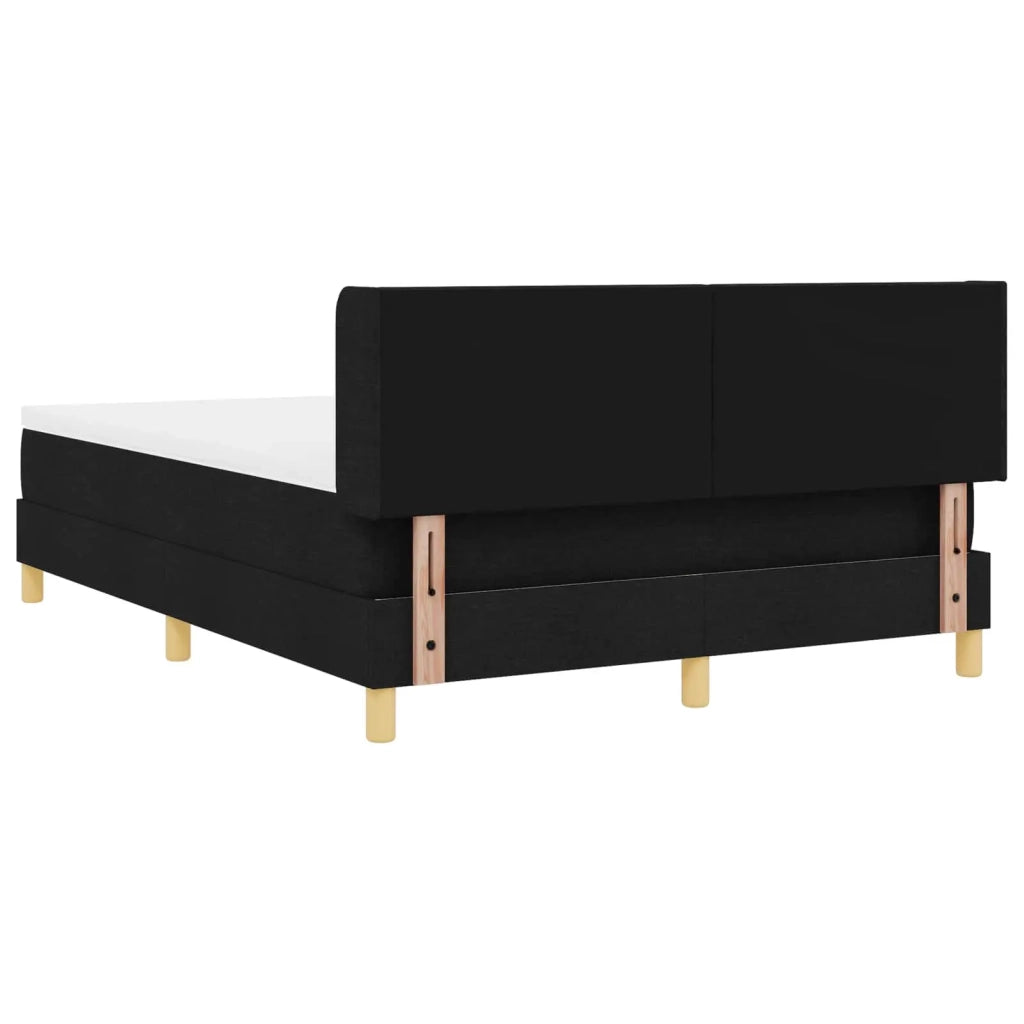 Letto a molle con materasso Nero 200 x 160 cm Poliestere