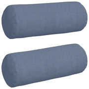 Cuscini a rullo 2 pz | Cuscini per sedie Blu ? 25 x 70 cm Tessuto in Cords