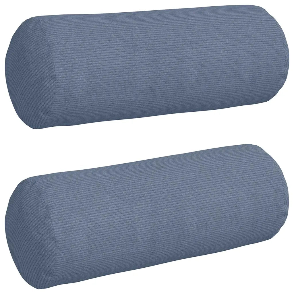 Cuscini a rullo 2 pz | Cuscini per sedie Blu ? 25 x 70 cm Tessuto in Cords