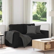 Divano a 2 Posti-Sofa 2 Posti Nero 120 cm in Tessuto 739419