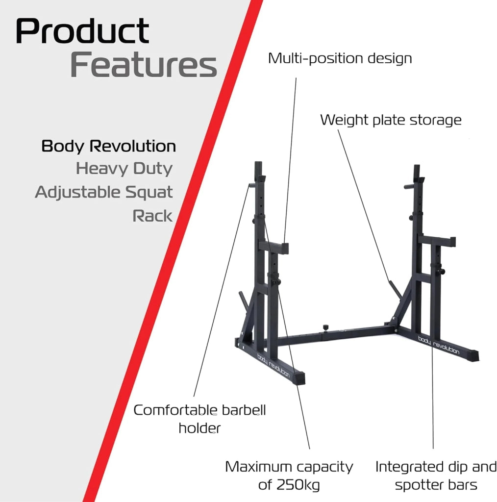 Rack per Squat 250 kg – regolabile e robusto