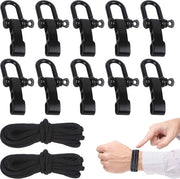 Kit di sopravvivenza per bracciale a paracorda 12 pezzi con accessori e spille.