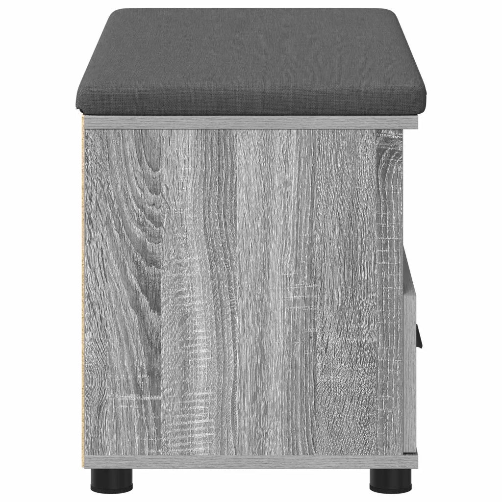 Panca per ingresso con cuscino Sonoma grigia 80 x 38 x 46 cm 891461