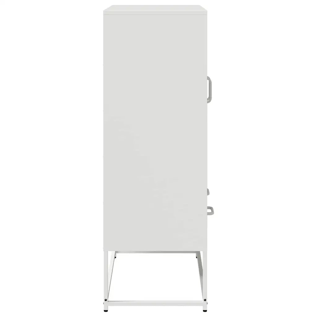 Credenza Bianca 68x39x111,5 cm Acciaio 853367