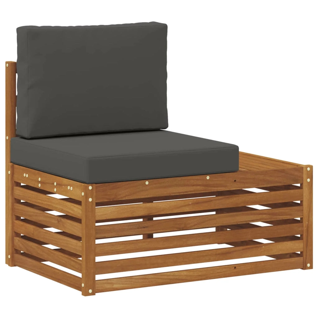 Set di divani da esterno 3 Pezzo Naturale e Antracite 3375437