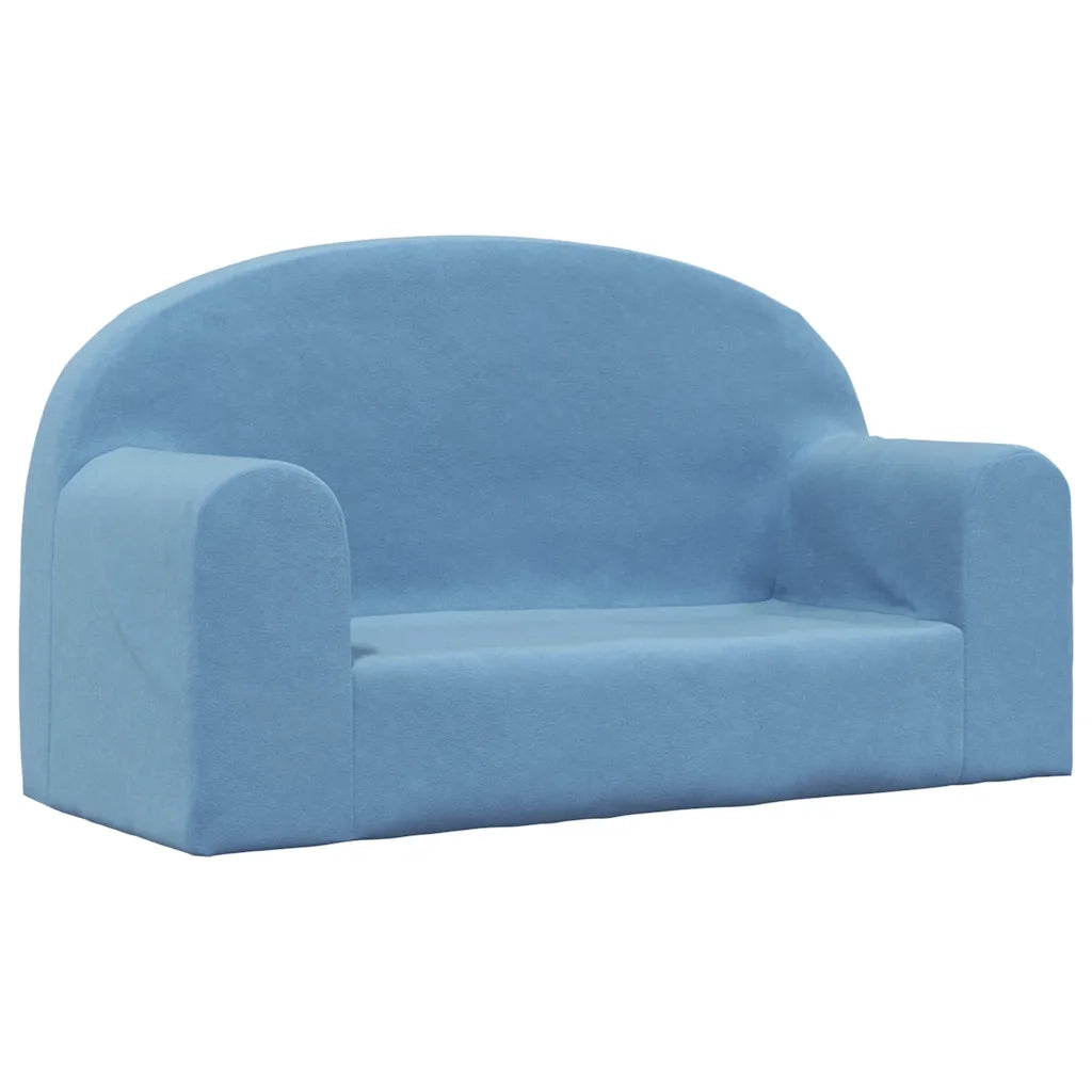 Divano | Divano da soggiorno | Sofa per Bambini a 2 Posti Blu in Morbido Peluche