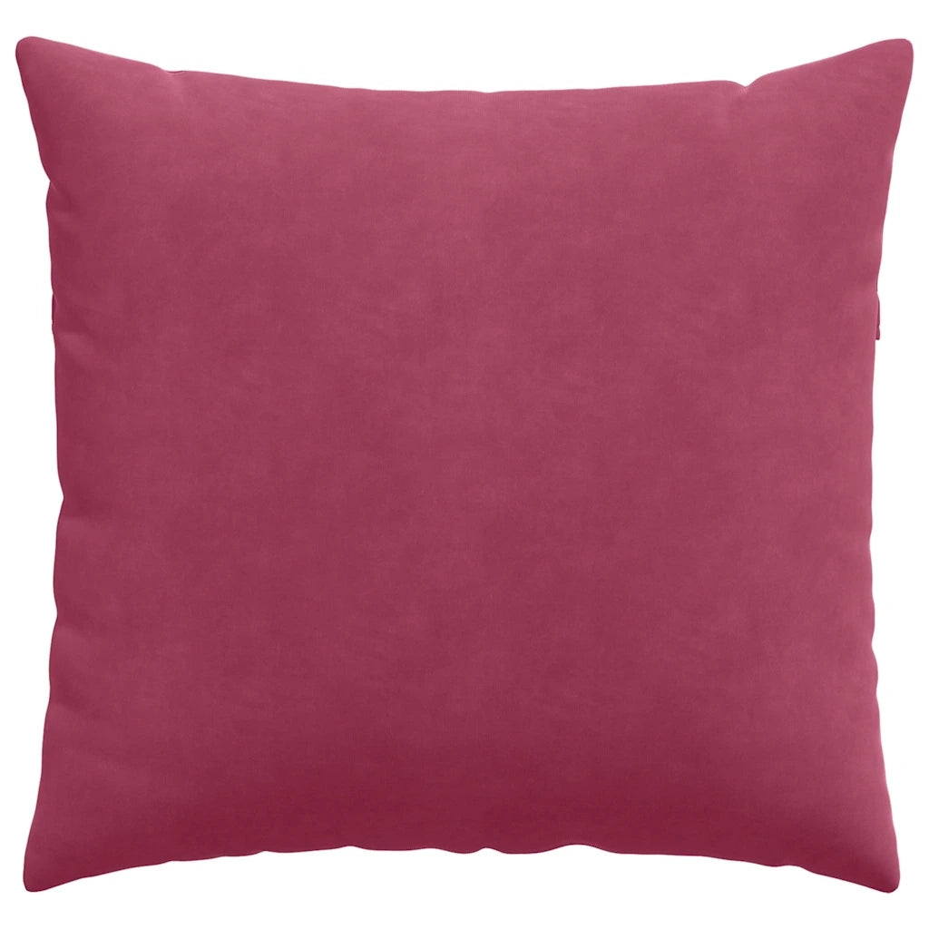Cuscini da Divano 2 pz-Set di 2 Cuscini per Sofa Rosso Vino 45 x 45 cm Tessuto in Cords