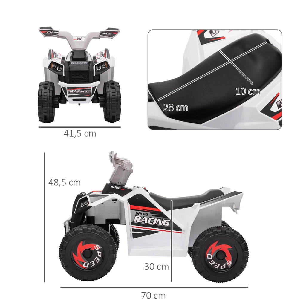 Quad Elettrico per Bambini 6V ¨C Minimal ¨C Bianco