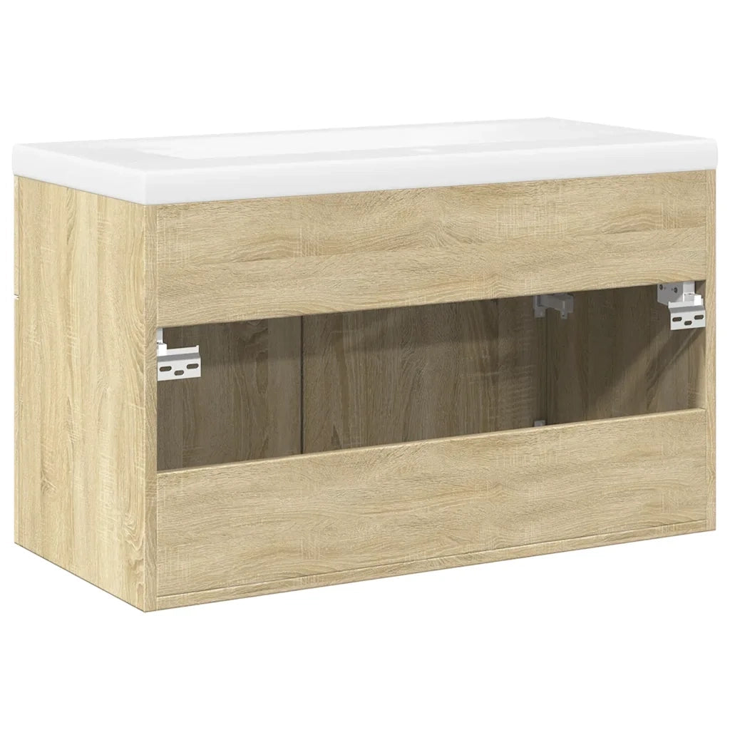 Mobile da Bagno con Lavabo Integrato Rovere Sonoma 3324984
