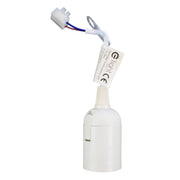 Portalampada E27 bianca, cavo 12 cm, morsetto 60W Eko-Light