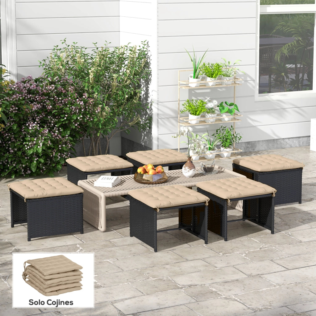 Cuscini per Sedie ¨C Zephmum ¨C Caqui 40x40 cm 6 pezzi