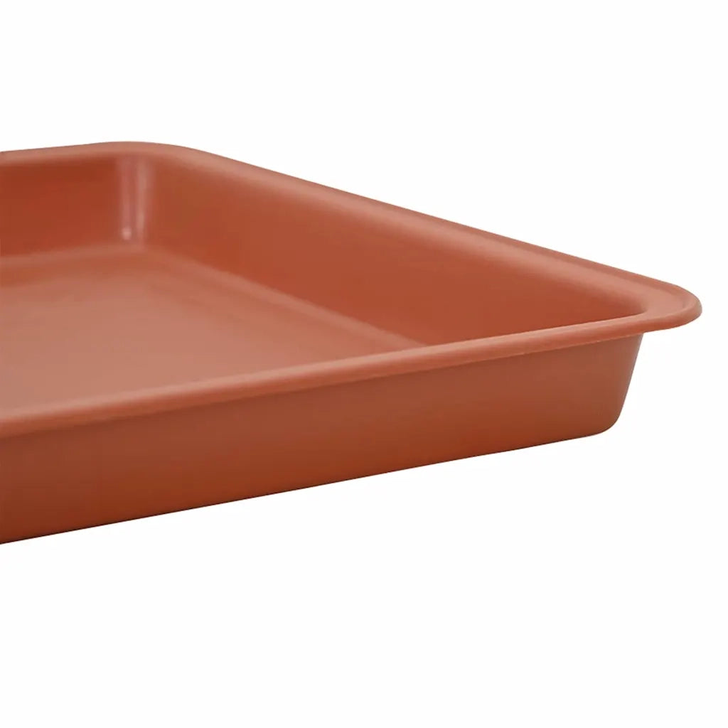 Vassoio Quadrato per Fiori 6 pcs Rosso Mattone 15 x 15 x 2 cm 42020355