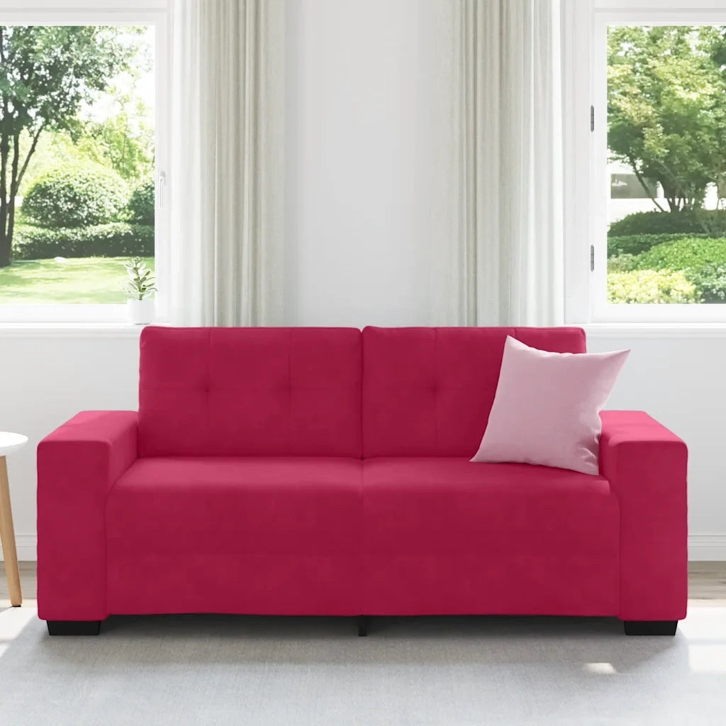 Divano Divanetto-Sofa Rosso Vino 140 cm in Velluto 460716