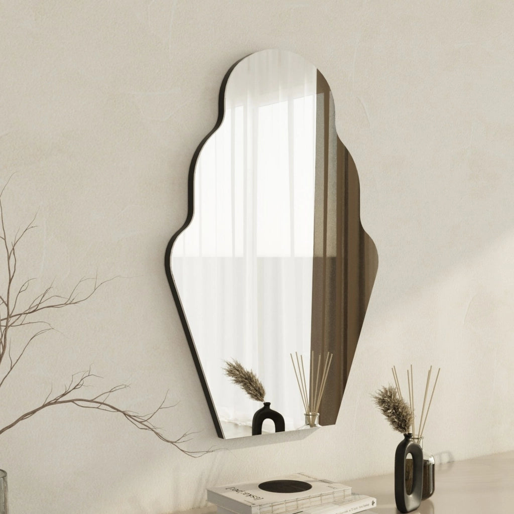 Grimaldi, Specchio Forma Rettangolare, 50x70h cm Nero