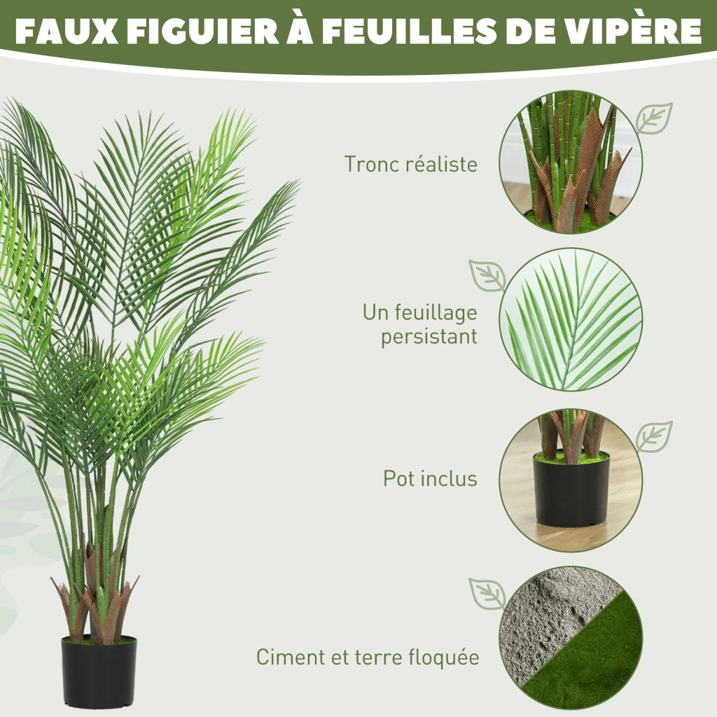 Palma artificiale ¨C Minimal ¨C verde 120 cm con vaso