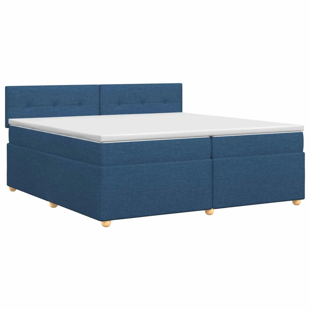 Letto box spring con materasso Blu 200 x 200 cm Tessuto 3451041