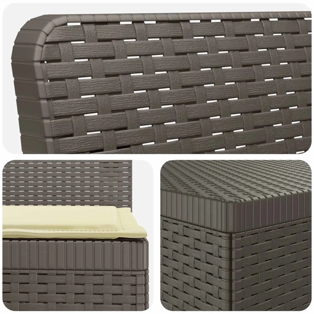 Divano da esterno-Divano da Giardino 3 posti con cuscini in look rattan PP 386548