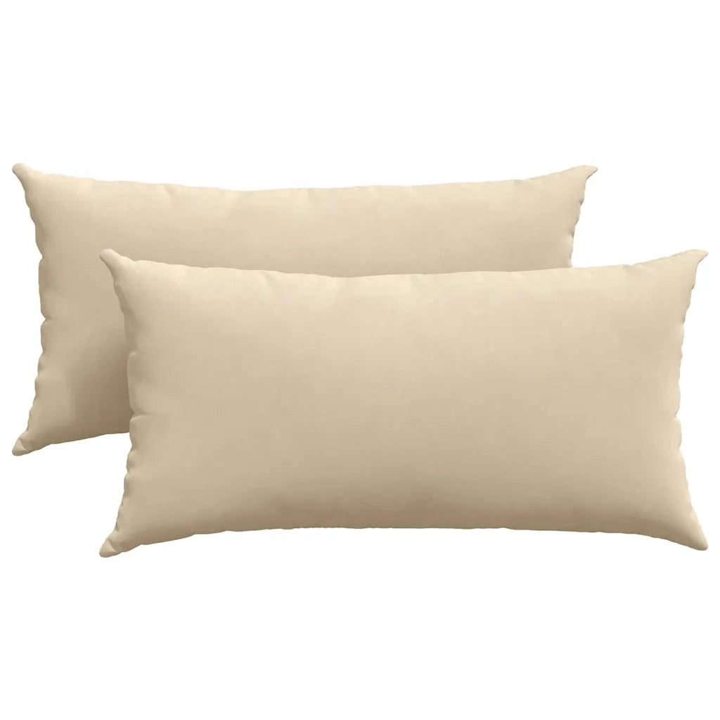 Cuscini da Divano 2 pcs Crema 80 x 40 cm Tessuto 42013729