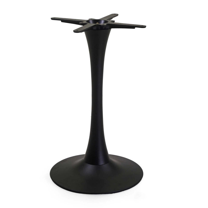 Base Tavolo Acciaio Harvin Nero Tondo Cm ø45h73,5