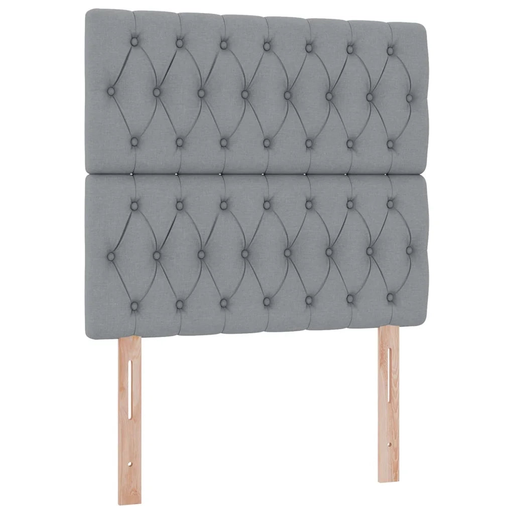 Letto con contenitore e LED con led Grigio chiaro 100 x 200 cm 3372459