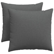 Cuscini da Divano 2 pz | Cuscini per sedie Grigio scuro 50 x 50 cm Tessuto